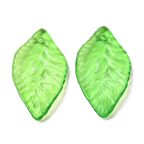 Transparent Acrylic Pendanrs, Leaf Charms