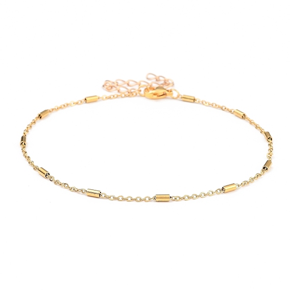 304 Stainless Steel Link Chains Anklets, with Lobster Claw Clasps