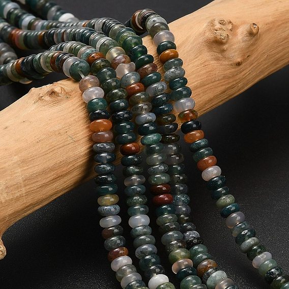 Природного индийского агата бисер нитей, рондель