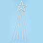 Étoile en strass cristal avec épinglette à pampille, insigne créatif en laiton pour vêtements de sac à dos