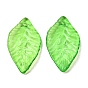 Transparent Acrylic Pendanrs, Leaf Charms