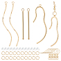 DIY Dangle Earring Making Kits, include Brass Earring Hooks & Pendants & Jump Rings, Plastic Ear Nuts