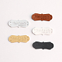 PU Leather Label Tags, with Holes and Word Handmade with Love, for DIY Jeans, Bags, Shoes, Hat Accessories, Polygon
