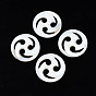 Coquille eau douce naturelle cabochons, plat rond