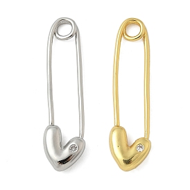 Латунные микро проложить кубического циркония подвески, булавки и подвески в виде сердечек, стойки покрытие, долговечный, без кадмия и без свинца