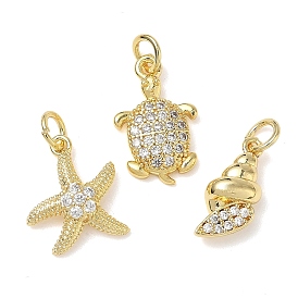 Латунные микропаве прозрачные подвески с фианитом, с целью перехода в кольце, без свинца и без кадмия, долговечный, стойки покрытие, реальный 18 k позолоченный