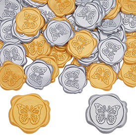 50шт 2 цвета бабочка клей воск печать наклейки, для запечатывания конвертов