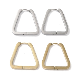 304 Stainless Steel Hoop Earrings for Women, Triangle