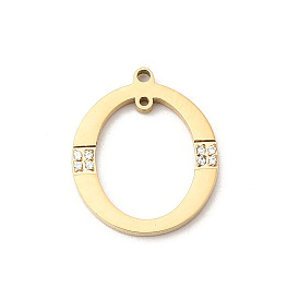 304 микро нержавеющей стали прокладывать Цирконом подвески, плоские круглые прелести, ионное покрытие (ip), ручная полировка