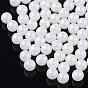 ABS Plastic Imitation Pearl Beads, Matte Style, No Hole/Undrilled, Round