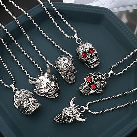 Кулон из сплава рубина и горного хрусталя 667 цепочки из нержавеющей стали, цвет нержавеющей стали