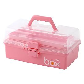 Plastic Medicine Box Storage Containers, First Aid Emergency Medicine Kit Case Organizer for Family, Office & Travel, Rectangle