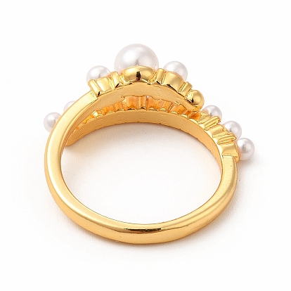 Пластиковое кольцо-манжета с имитацией жемчуга, стеллаж для латунных украшений для женщин, без свинца и без кадмия