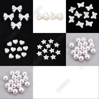 7 Stile ABS-Kunststoff-Imitationsperlen, Mischformen