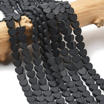 Нити из матовых синтетических стеклянных бусин, сердце