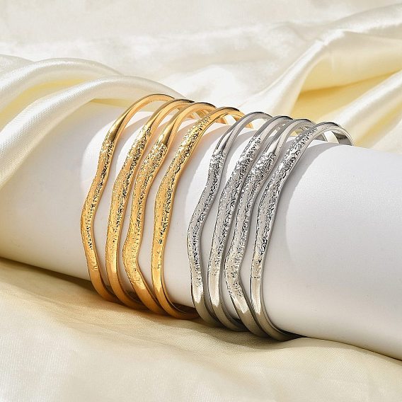 304 из нержавеющей стали манжеты браслеты, многорядные браслеты для женщин