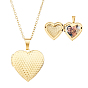 304 Stainless Steel Heart Locket Pendant Necklaces for Photo