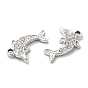 UV Plating Alloy Pendants, with Crystal Rhinestone, Dolphin Charms