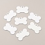 Aluminum Heat Transfer Pendants, Blank Tags, Silver