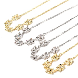 Подвеска-узел из латуни с микропаве из кубического циркония., ожерелья-цепочки для женщин, стойки покрытие, без кадмия и без свинца, долговечный