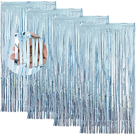 4 сумки пластиковые занавески с бахромой, мерцающие шторы, на день рождения свадьба елочные украшения