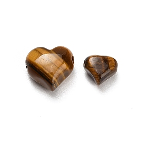 Natural Tiger Eye Beads, Heart