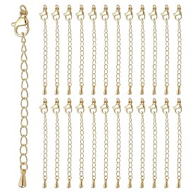25extensor de cadena de bordillo (piezas), Cadenas de extremo con cierres de pinza de langosta y dijes en forma de lágrima