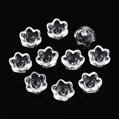 Прозрачные колпачки для стеклянных бусин, цветок