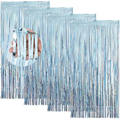 4 сумки пластиковые занавески с бахромой, мерцающие шторы, на день рождения свадьба елочные украшения