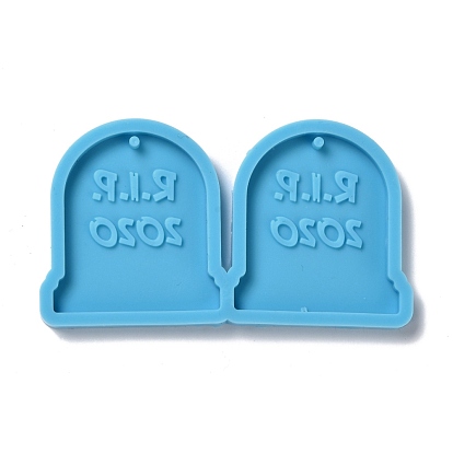 DIY Pendant Silicone Molds, for Earring Making, Resin Casting Molds, For UV Resin, Epoxy Resin Jewelry Making, Cap with Word Pattern