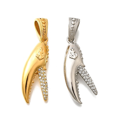 316l подвески из нержавеющей стали с микропаве из прозрачного кубического циркония, акулья пасть