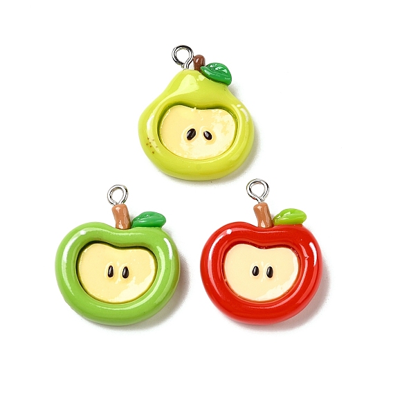 Непрозрачные подвески смолы, с железной платиной петлей