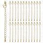 25Pcs Curb Chain Extender, End Chains with Lobster Claw Clasps and Teardrop Charms