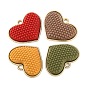 Spray Painted Alloy Pendants, Heart, Light Gold