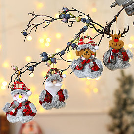 Christmas Fabric Small Pendant Christmas Tree Pendant Christmas Ornament Small Doll Charm Gift