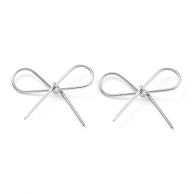 201 Stainless Steel Connector Charms, Bowknot Link
