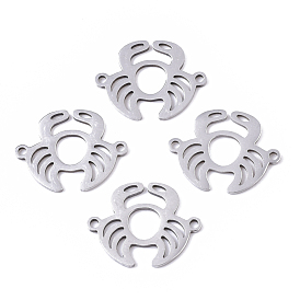201 Stainless Steel Links Connectors, Laser Cut, Crab