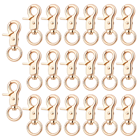 20шт цинкового сплава поворотные застежки-лобстеры, поворотный карабин-лобстер