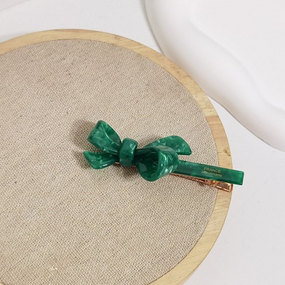 Зеленый ацетатный бант-бабочка, заколка в виде утконоса, заколка с милой стороной, заколка-окантовка, челка, аксессуары для волос