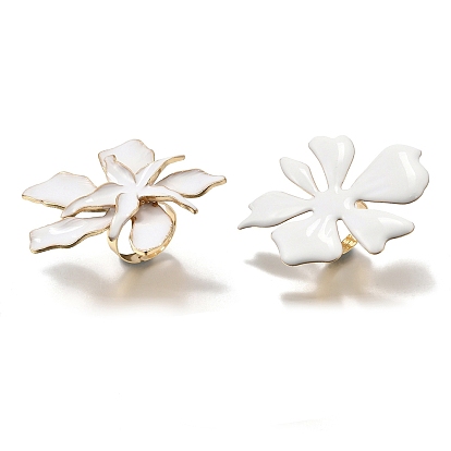 Регулируемые железные эмалевые манжеты для женщин, цветок, золотой свет