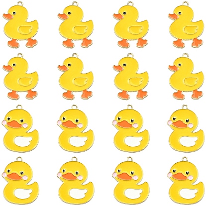 20 шт 2 стили подвески из сплава эмали, прелести утки