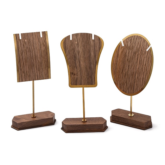 Деревянные стеллажи для хранения ожерелий, с латунной фурнитурой , для ожерелья