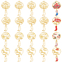 40Pcs 2 Style Alloy Lantern Links, with Twist Rectangle Pendants, Open Back Bezel, For DIY UV Resin, Epoxy Resin, Pressed Flower Jewelry
