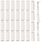 120 pcs 201 dijes de acero inoxidable, estampar etiqueta en blanco, Rectángulo
