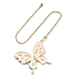 Butterfly Alloy Rhinestone Ceiling Fan Pull Chain Extenders, with 304 Stainless Steel Ball Chains