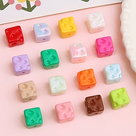 5Pcs Opaque Acrylic Beads, Cheese