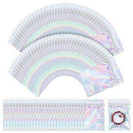 500шт. лазерные полиэтиленовые пакеты с застежкой-молнией, многоразовые упаковочные пакеты, пакеты с самоуплотнением, прямоугольные