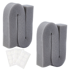 2шт. прямоугольные поролоновые полоски, с 40шт. двусторонних акриловых наклеек