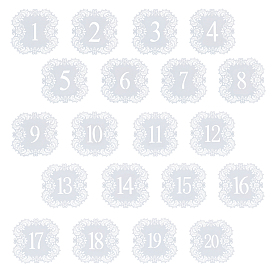 Супернаходки 2 набор 2 стиль бумажный стол номер карты, с выдолбленным кружевным цветочным узором, для свадьбы, ресторан, украшения на день рождения