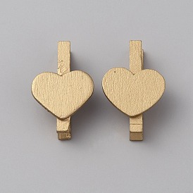 Bateaux en bois chevilles clips, cœur